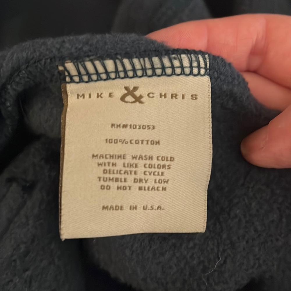 Mike & Chris hooded sweatshirt jacket, blue, size L GUC! - Picture 4 of 11